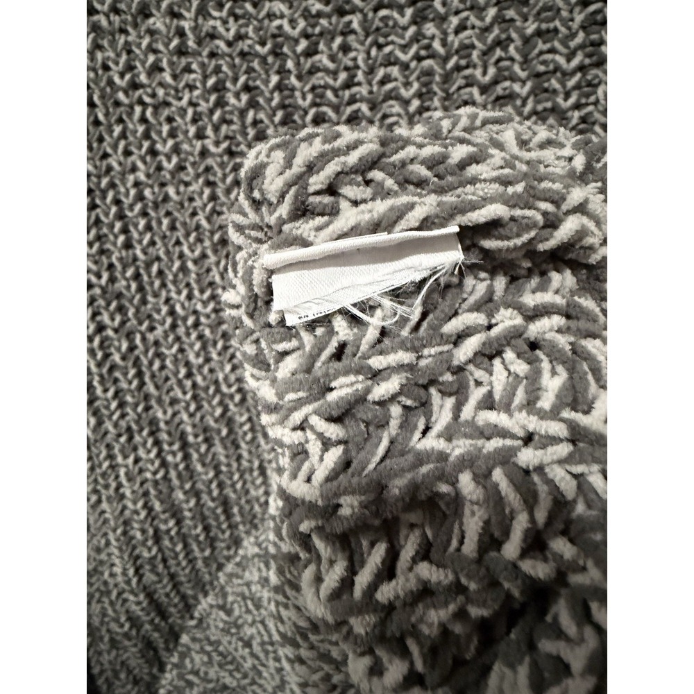American Eagle Woman's S Knitted Long Sleeve oversized Grey Marled Sweater - Picture 3 of 7
